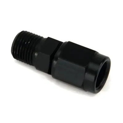 1/8 Inch NPT x 3AN Swivel Fitting Male/Female Black Aluminum Nitrous Outlet