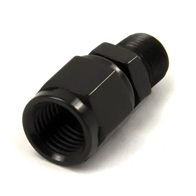 1/8 Inch NPT x 4AN Swivel Fitting Male/Female Black Aluminum Nitrous Outlet
