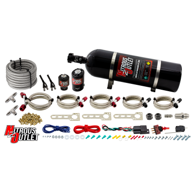 Nitrous Outlet Dodge EFI Dual Nozzle System - Gas/E85 (5-55psi)(70-200HP)(15lb B