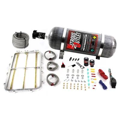 Nitrous Outlet GM Holley Hi-Ram Single Stage Intake Spacer Plate System - Gas/E8