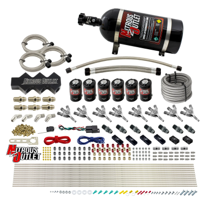 Nitrous Outlet Dry 8 Cylinder Three Stage Direct Port System - Three .112 Nitrou