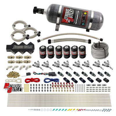 Nitrous Outlet Dry 8 Cylinder Three Stage Direct Port System - Three .112 Nitrou