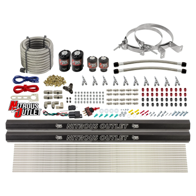 Nitrous Outlet 10 Cylinder Direct Port System - Two .122 Nitrous Solenoid/Two .3