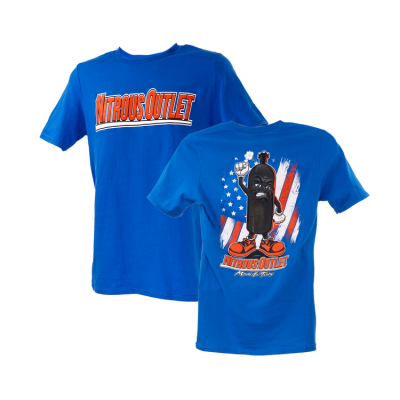 Nitrous Outlet Raised Fist Huffy Royal Blue T-Shirt - 3X-Large, 00-90004-B-3XL