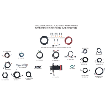 ProMax Plug-N-Play Wiring Harness - Battery Rear – Dedicated Front – Mid Bottle