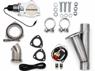 Granatelli Elec Exhaust Cutout Kit 303525 - Mild Steel Slip-Fit - 2.50" - 303525