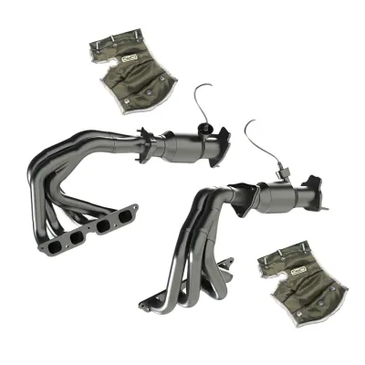 1-7/8" x 2" Tri-Y Headers, 5" Ultra GREEN Conns. & Heat Blankets. 22+ Z06.