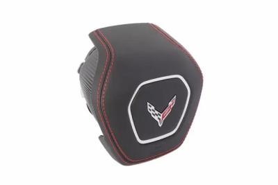 C8 Corvette Steering Wheel Airbag Assembly, Red Stitching