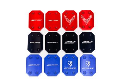 2020-27 C8 Corvette All Models Access Covers, Coupe, Z51 Script / Red