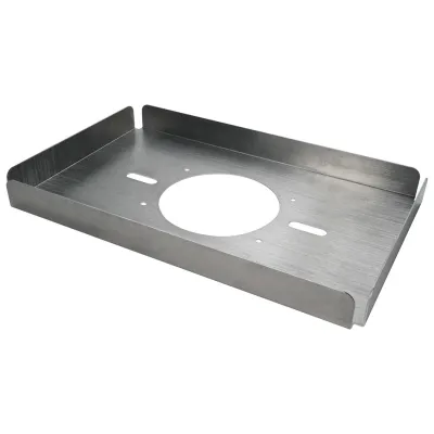 ALLSTAR PERFORMANCE Scoop Tray, 2" Tall, 21-1/2" Long, 13-3/8" Wide, Flat, Aluminum, Natural, Dominator Flange, Each