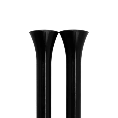 BILLET SPECIALTIES Door Lock Knobs, Tri-Five, 10-24" Thread, 1-5/8" Tall, Aluminum, Black Anodize, Pair