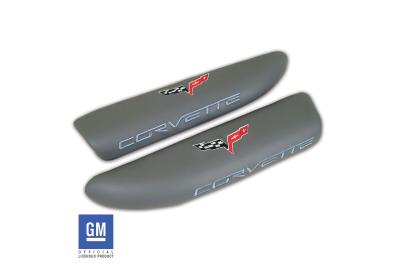 C6 2005-2013 Chevrolet Corvette Embroidered Leather Door Armrest Pads - CA