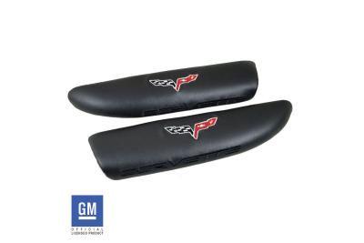 C6 2005-2013 Chevrolet Corvette Embroidered Leather Door Armrest Pads - CA
