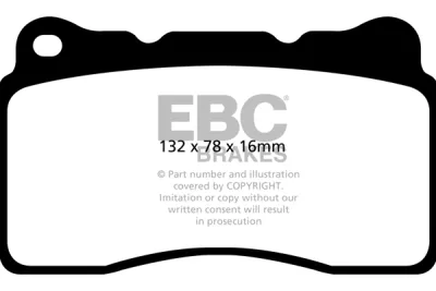2016-2019 Chevrolet C7 Corvette Stingray, Greenstuff 7000 & Redstuff Premium Street FRONT Disc Brake Pad Set FMSI D1836, DP