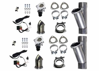 Granatelli Dual Elec Exhaust Cutout Kit 303522D - Mild Steel Slip-Fit - 303522D