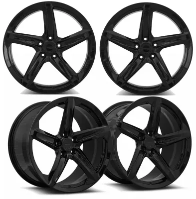 20-25+ C8 Corvette F023 20x9" & 20x12" Forged Wheels Front & RearGloss Black , M