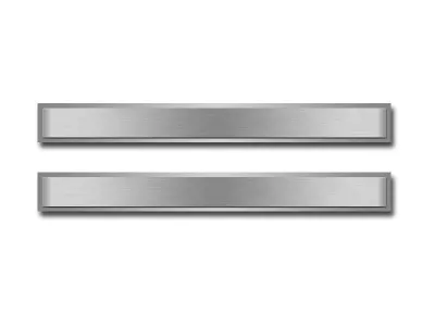 1968-1977 C3 Corvette, Doorsills Polished /w Satin Inserts Deluxe 2pc, 100% Stainless Steel.