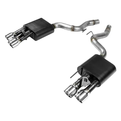 Flowmaster Exhaust System, American Thunder, Axle-Back, 3" Tailpipe, 4" Tips, Stainless, Black/Natural, GT, Mustang 2018,