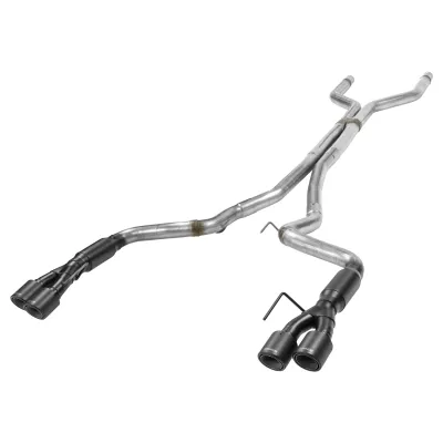 Flowmaster Exhaust System, Outlaw, Cat-Back, 3" Tailpipe, 4" Tips, Stainless, Black/Natural, Coyote, Ford Mustang 2018, K