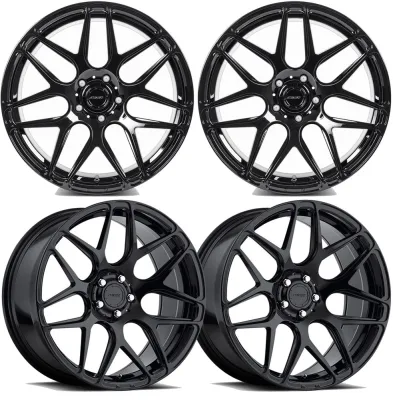 20-25+ C8 Corvette FS01 19x8.5" & 20x11" Wheels Front & RearGloss Black , MRR