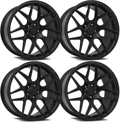 20-25+ C8 Corvette FS01 19x8.5" & 20x11" Wheels Front & RearMatte Black , MRR