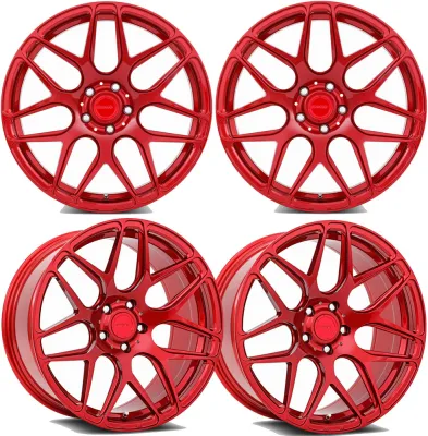 20-25+ C8 Corvette FS01 19x8.5" & 20x11" Wheels Front & RearCandy Red , MRR