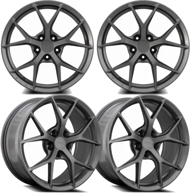 20-25+ C8 Corvette FS06 19x8.5" & 20x11" Wheels Front & RearMatte Gun Metal, MRR