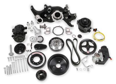 Holley 6-Rib Serpentine Pulley Kit - GM LS-Series - Cast Aluminum