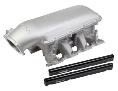 Holley 92 mm Throttle Body Flange Intake Manifold - LS Mid-Rise EFI - Aluminum