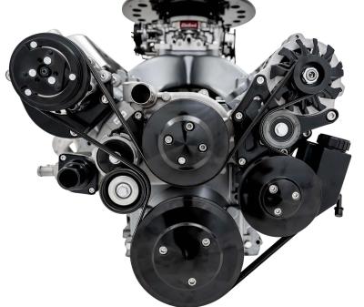 March Performance 6-Rib Serpentine Pulley Kit - GM LS-Series - Aluminum