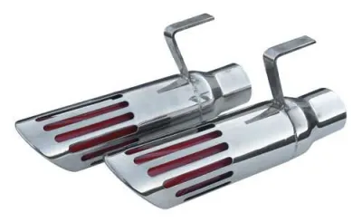 Exhaust Tip, B-Body Charger Tips, Slip-On, 2.5 in Inlet, 4.5 in Round Outlet, 7