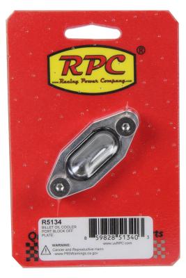 Racing Power Co-Packaged 1/2 in Thick Oil Cooler Block Off Plate - GM LS-Series