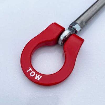 Camaro 10-13 SS Premium Stealth Tow Hook w/ Cerakote Black Shaft (RED) - Front w/Receiver
