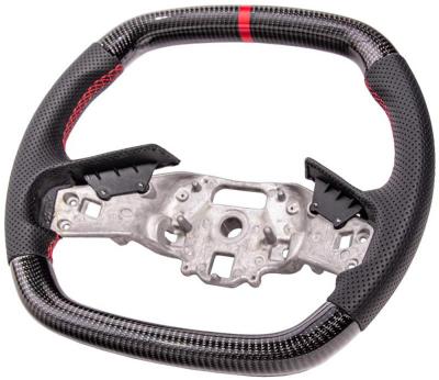 20-26+ C8 Corvette Carbon Fiber Steering Steering Wheel (Perforated Leather) - E