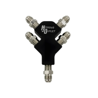 Nitrous Outlet 4-Way 6AN High Flow Stacked Y Distribution Block, 00-01732