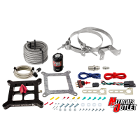 Nitrous Outlet 4150 Stinger 4 Dry System - Braided Hoses/.122 Nitrous Solenoid/U