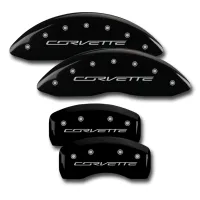 C7 Corvette Stingray Brake Caliper Cover Set with "CORVETTE" Script : Red or Black