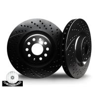 2010-2015 Camaro Colored Drilled and Slotted Front Rotors V6