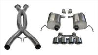 2.75 Inch Valve-Back Xtreme Exhaust Dual Rear Exit Quad 4.5 Inch 14-Present Chevy Corvette C7 Plus Grand Sport 6.2L V8 Stainless