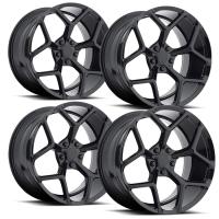 Z28 Fitment 20x10 +23 / 20x11 +43 - GT Series M228 Camaro Wheels Set - Black