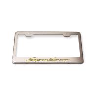 Camaro License Frame : Stainless Steel & Carbon Fiber "Super Sport" Script