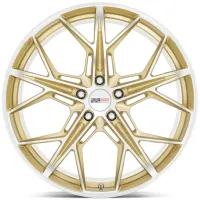 20-25+ C8 Corvette Hammerhead 21x9" & 21x12" Wheel Set Gloss Gold W/ Mirror Cut