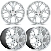 20-25+ C8 Corvette Hammerhead 20x9" & 21x12" Wheel Set Gloss Silver W/ Mirror Cu
