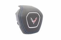 C8 Corvette Steering Wheel Airbag Assembly, Blue Stitching