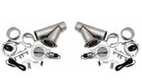 Granatelli Dual Elec Exhaust Cutout Kit 302540K - SS Slip-Fit- 4.00" - 302540K