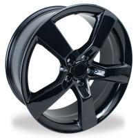 (1)20x8 Front +35 - Camaro 5 Spoke Reproduction Wheels - Gloss Black