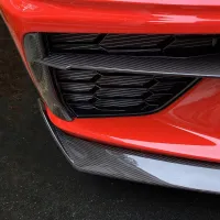 2020+ C8 Corvette Visible Carbon Fiber Front Bumper Inserts ACS Composite