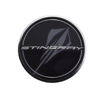 2020+ C8 Corvette Carbon Flash Black Lug Nut Covers - Black Stingray Caps