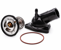 Granatelli Black Billet Thermostat Housing with 160°F Thermostat - GM - 530160B