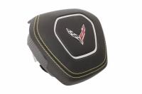 C8 Corvette Steering Wheel Airbag Assembly, Natural Stitching